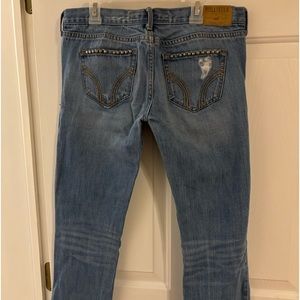 Hollister Studded Straight Leg Jeans
